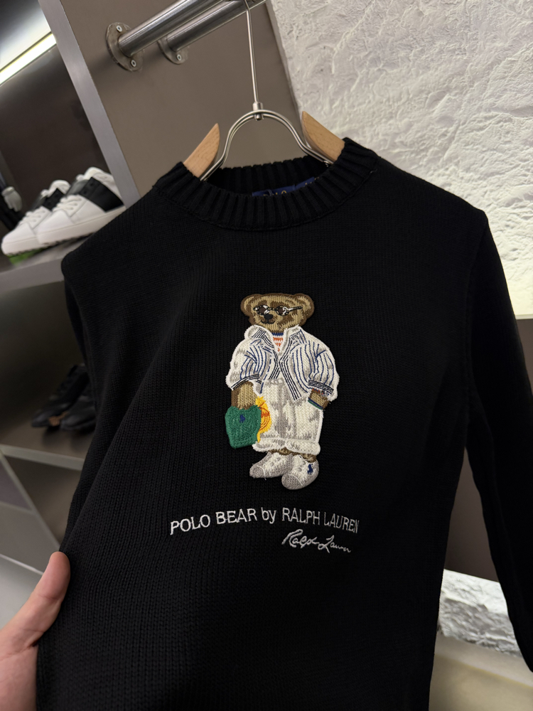 Ralph Lauren %100 Pamuk Triko Kazak (Siyah)