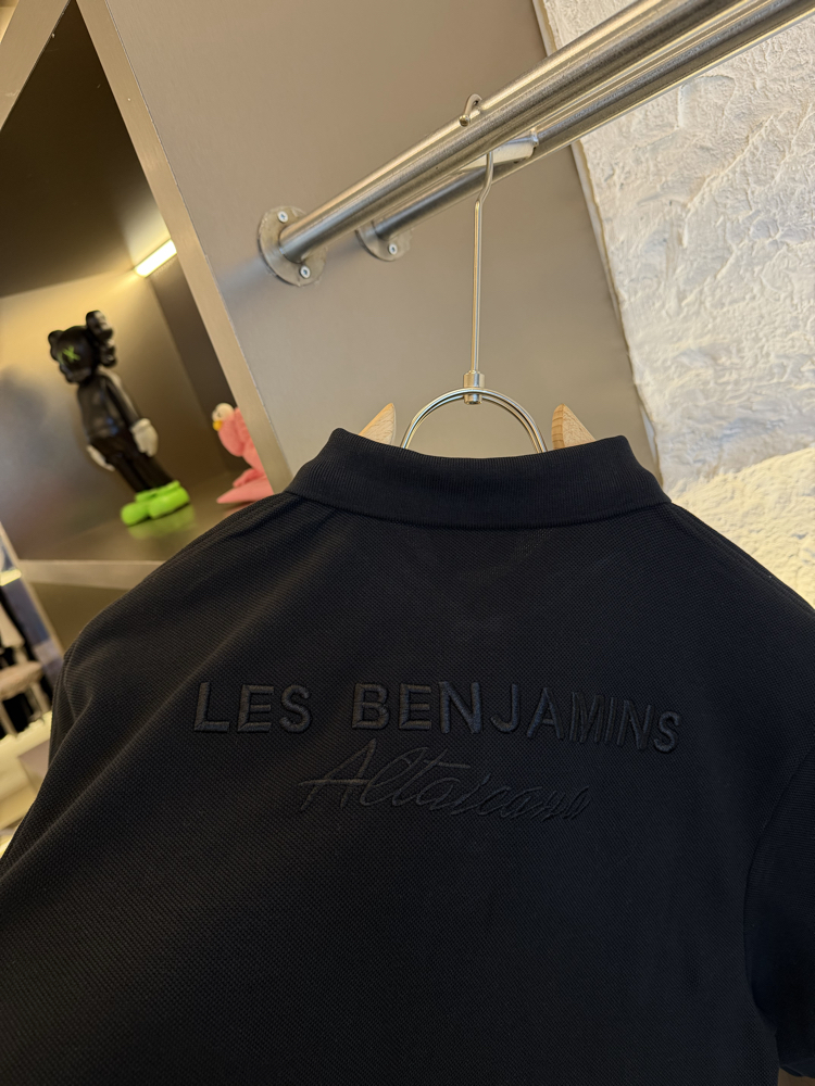 Les Benjamins Logo Appliquéd %100 Cotton Polo Tshirt
