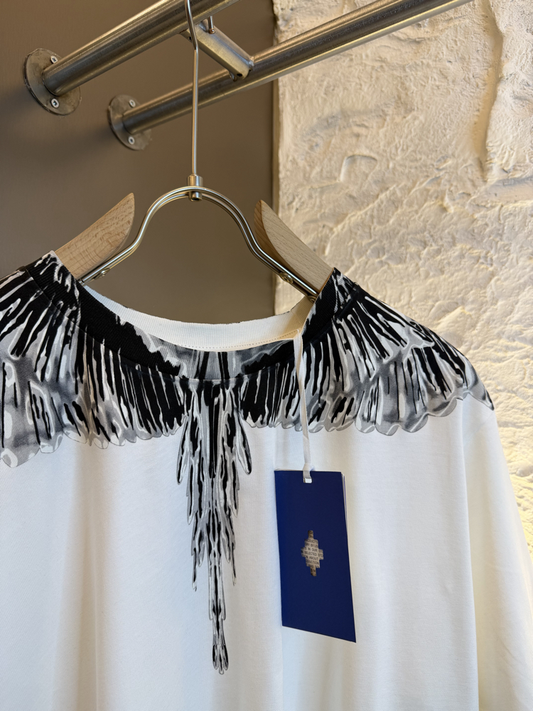 Marcelo Burlon Logo Appliquéd %100 Cotton Tshirt