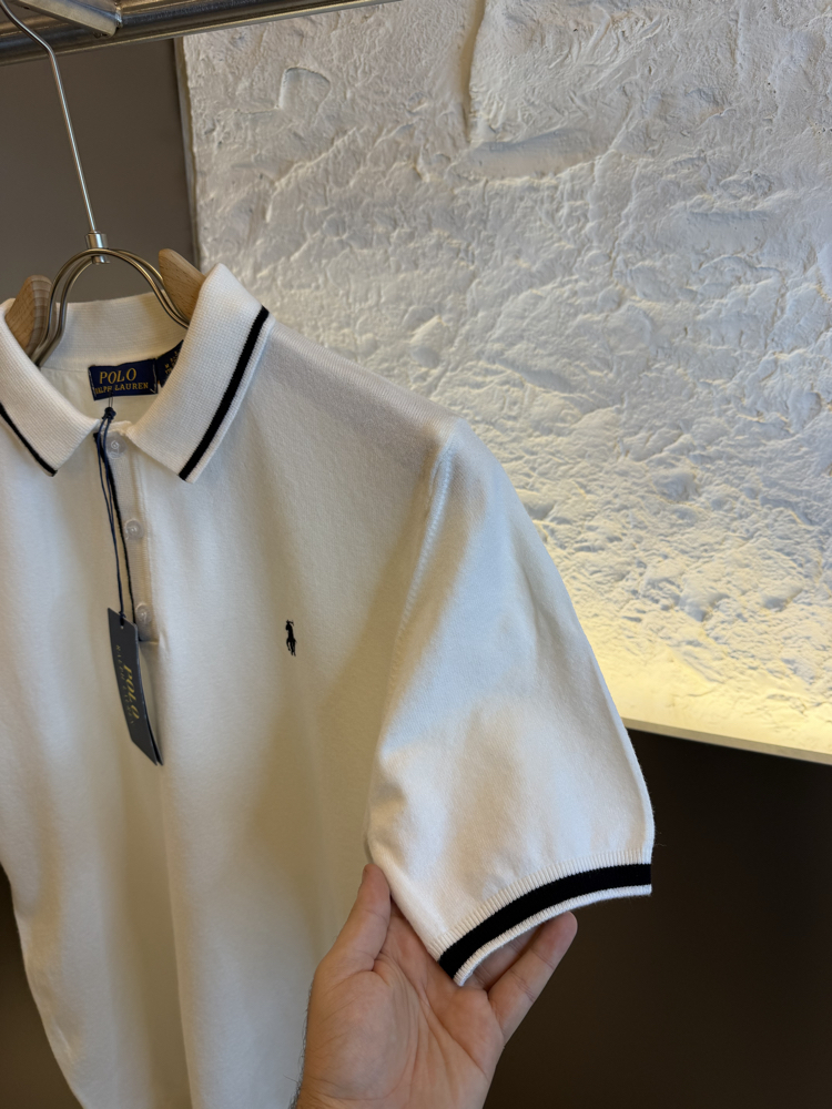 Ralph Lauren Logo Appliquéd %100 Cotton Knitwear