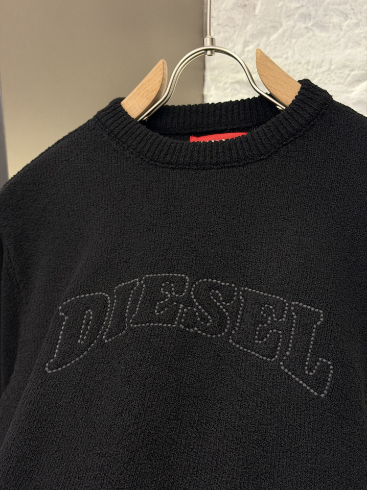 Diesel Premium %100 Pamuk Triko Kazak Siyah