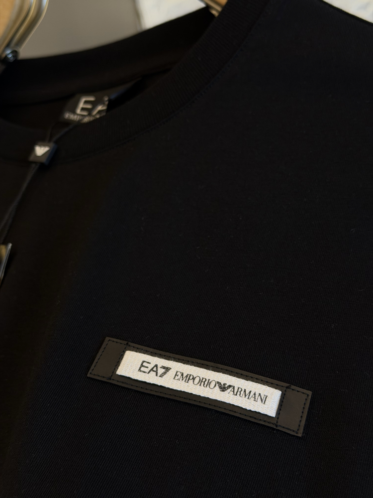 Emporio Armani Logo Appliquéd %100 Cotton Tshirt