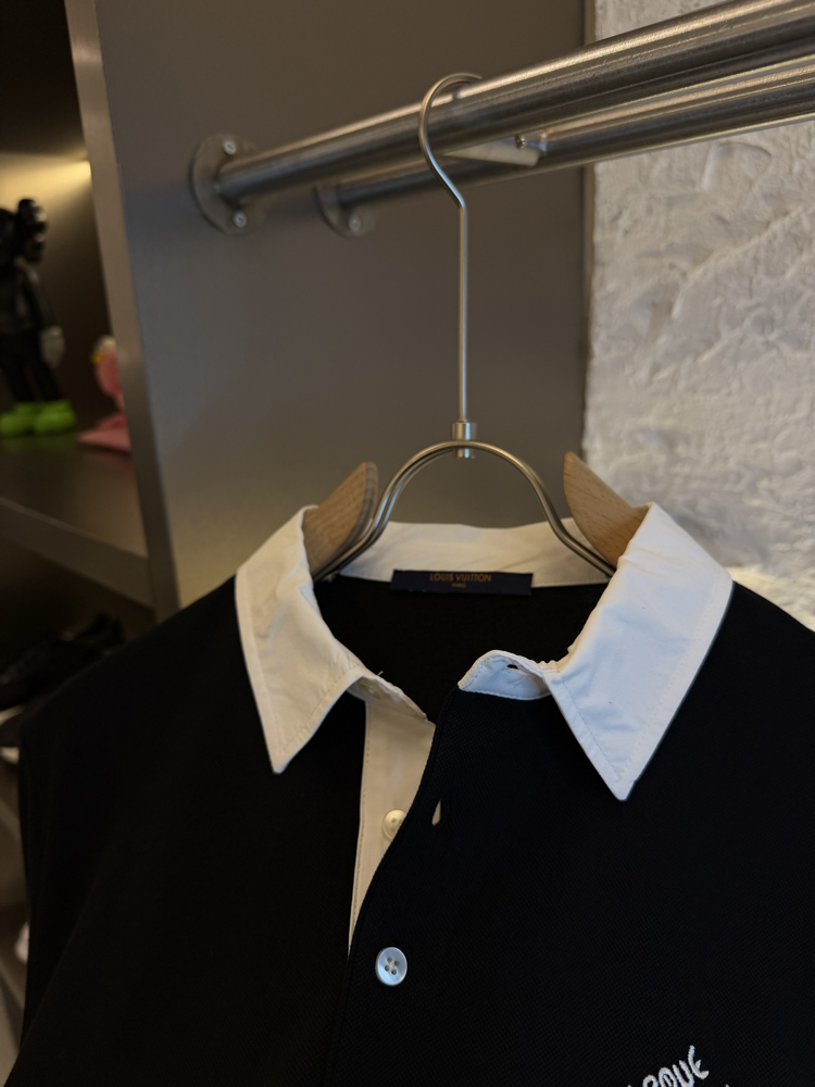 Louis Vuitton Logo Appliquéd %100 Cotton Polo Tshirt
