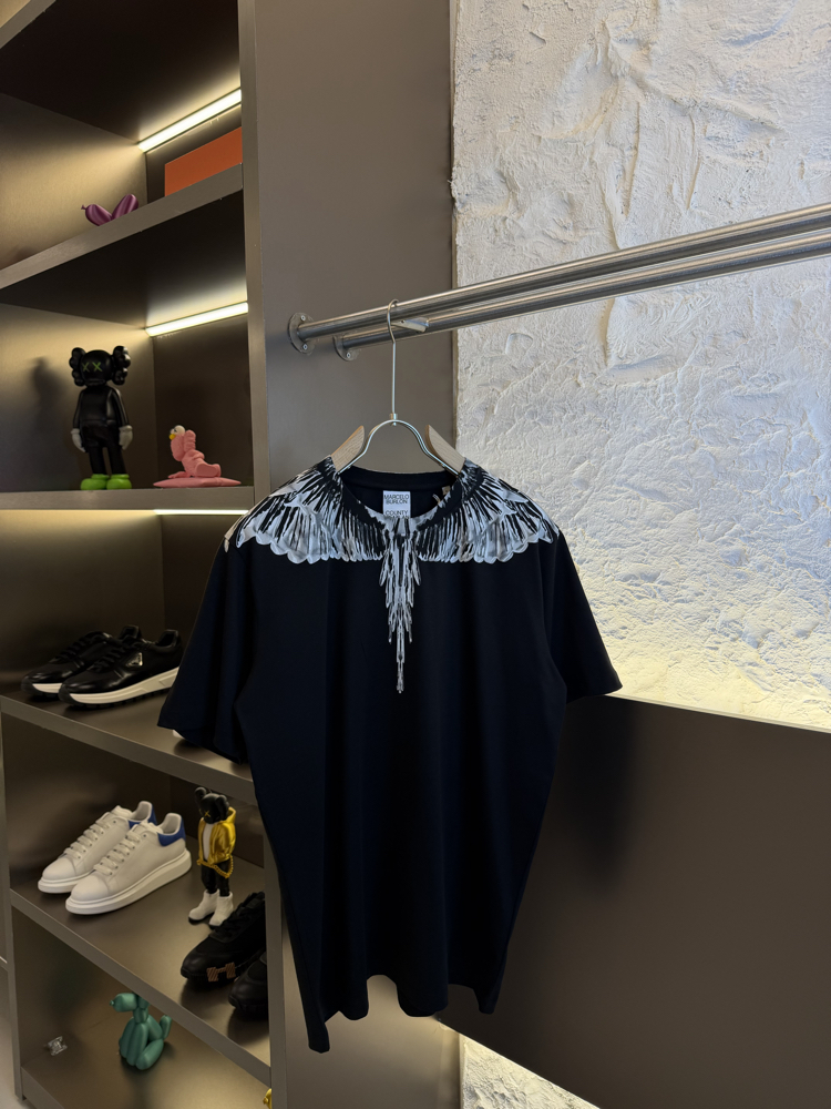 Marcelo Burlon Logo Appliquéd %100 Cotton Tshirt