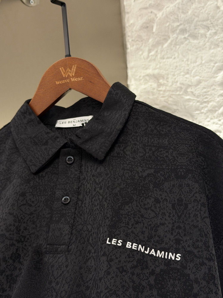 Les Benjamins Classics %100 Cotton Polo Tshirt Siyah