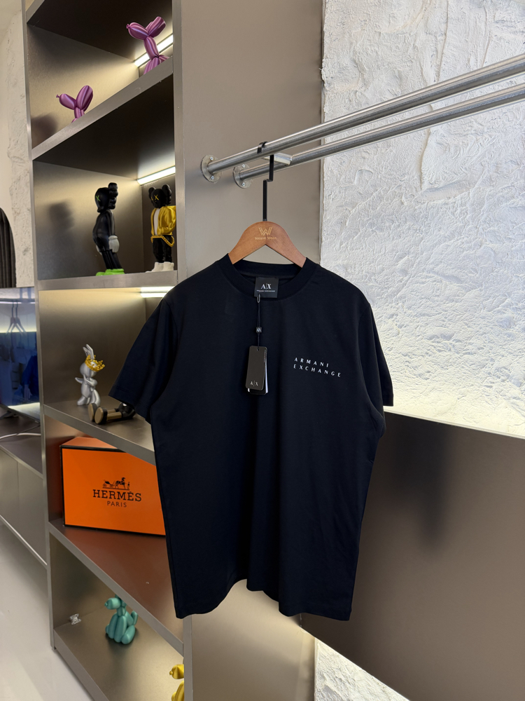 Armani Exchange Logo Appliquéd %100 Cotton Tshirt