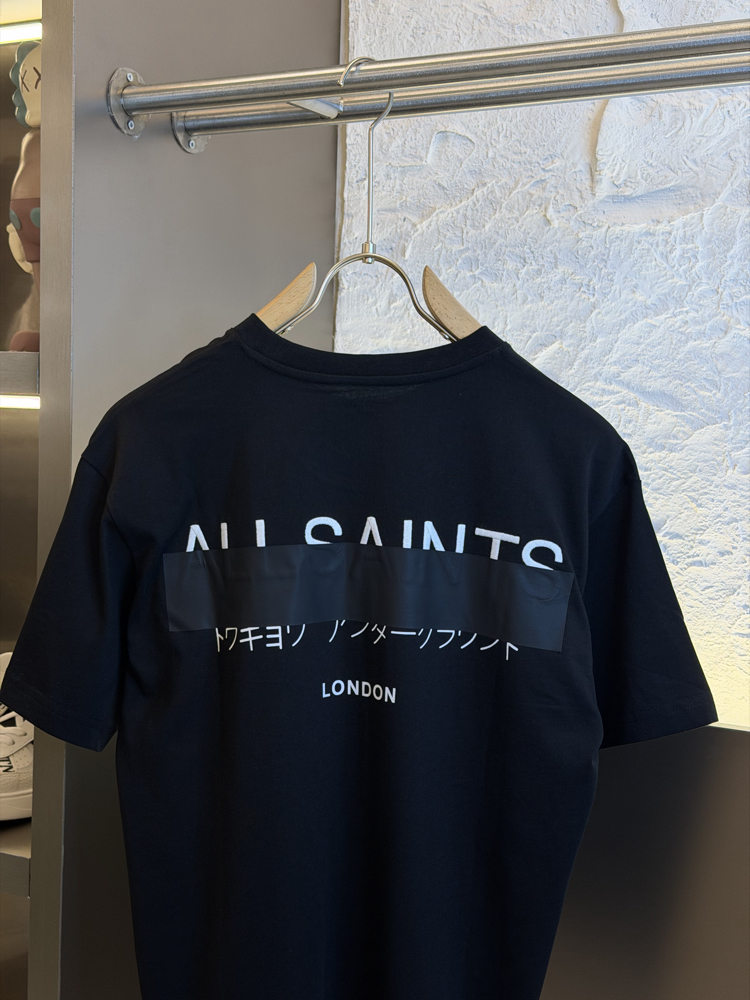 All Saints Logo Appliquéd %100 Cotton Tshirt