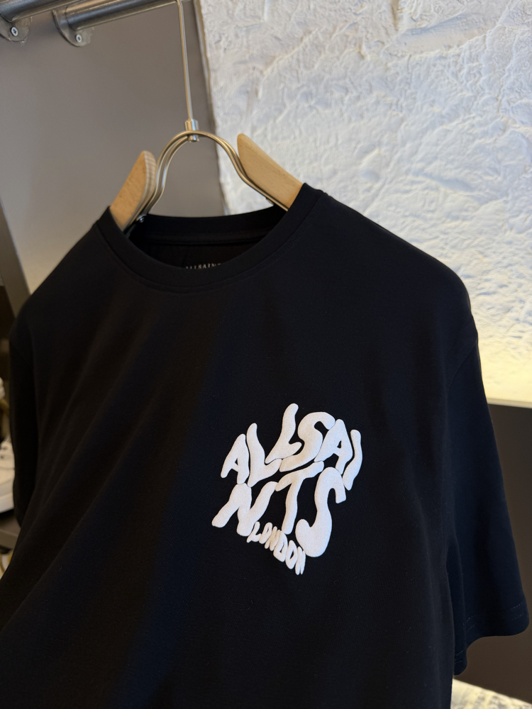 All Saints Logo Appliquéd %100 Cotton Tshirt