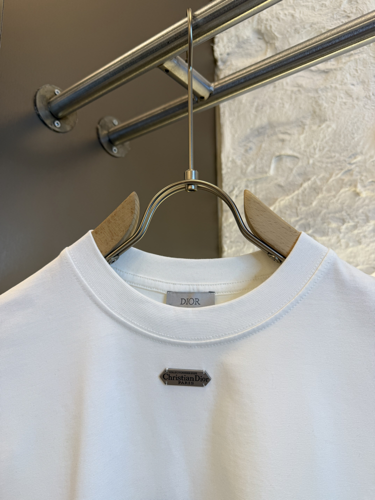Christian Dior Logo Appliquéd %100 Cotton Tshirt
