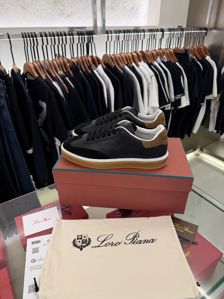Loro Piana Leather Summer Walk Sneakers