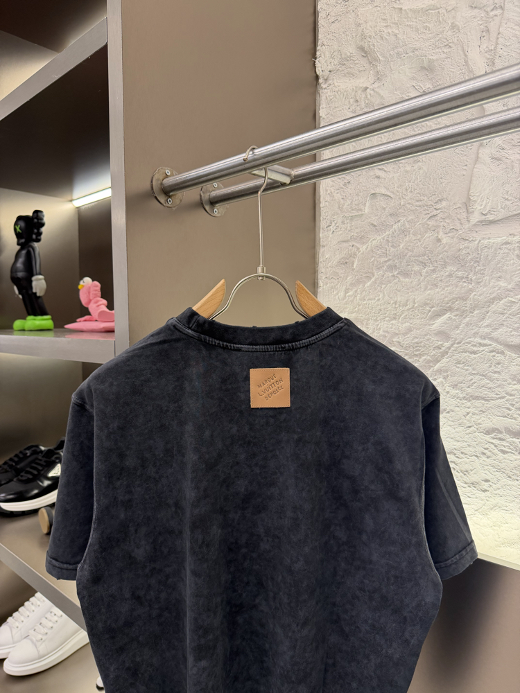 Louis Vuitton Logo Appliquéd %100 Cotton Tshirt