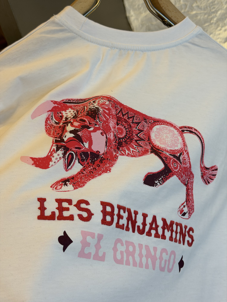 Les Benjamins Logo Appliquéd %100 Cotton Tshirt