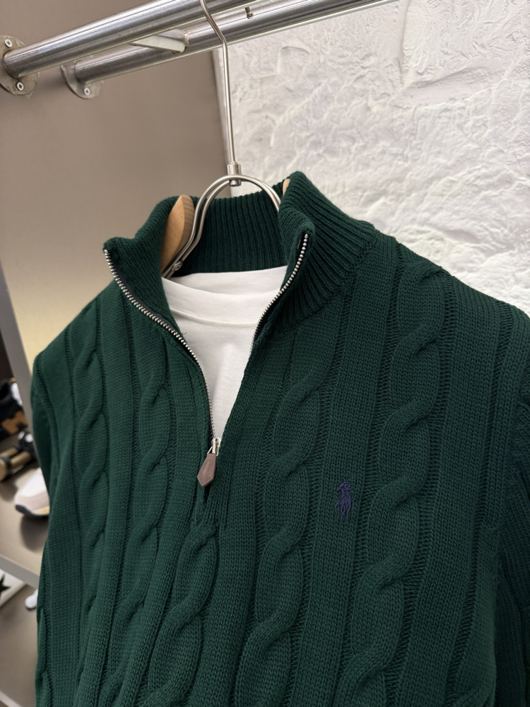 Ralph Lauren %100 Pamuk Örme Half Zip Triko