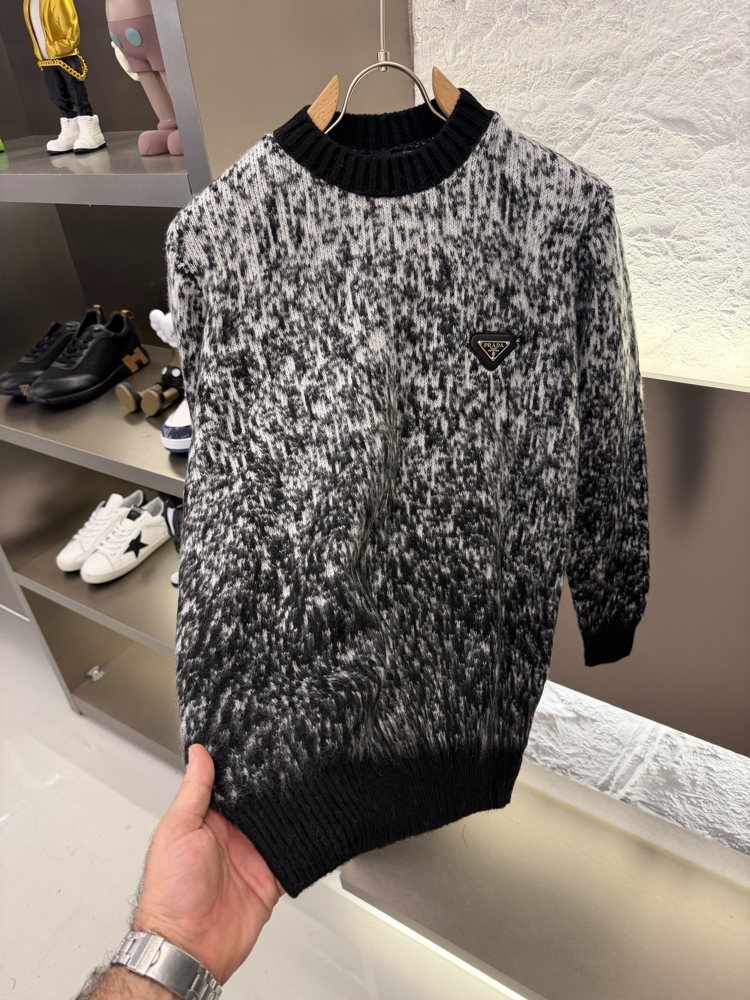 Prada Milano Premium %100 Pamuk Triko Kazak