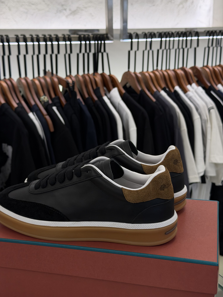 Loro Piana Leather Summer Walk Sneakers