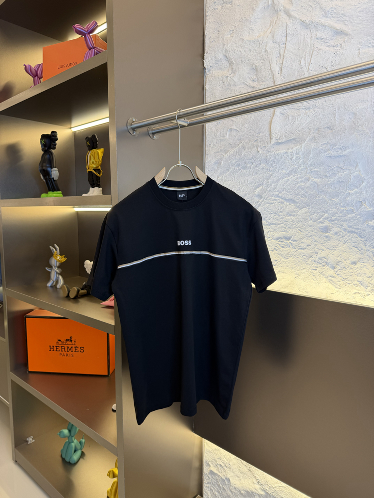 BOSS Logo Appliquéd %100 Cotton Tshirt