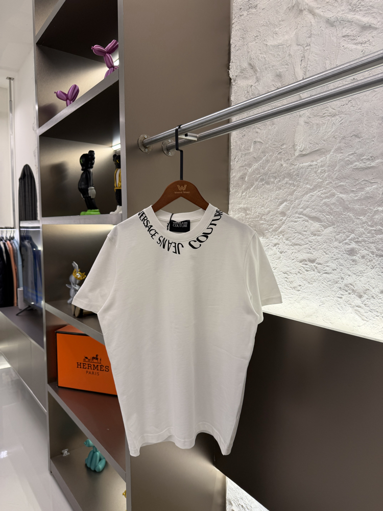 Versace Jeans Logo Appliquéd %100 Cotton Tshirt