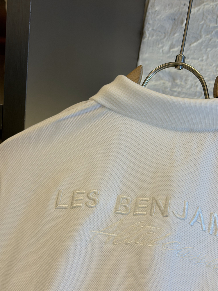 Les Benjamins Logo Appliquéd %100 Cotton Polo Tshirt
