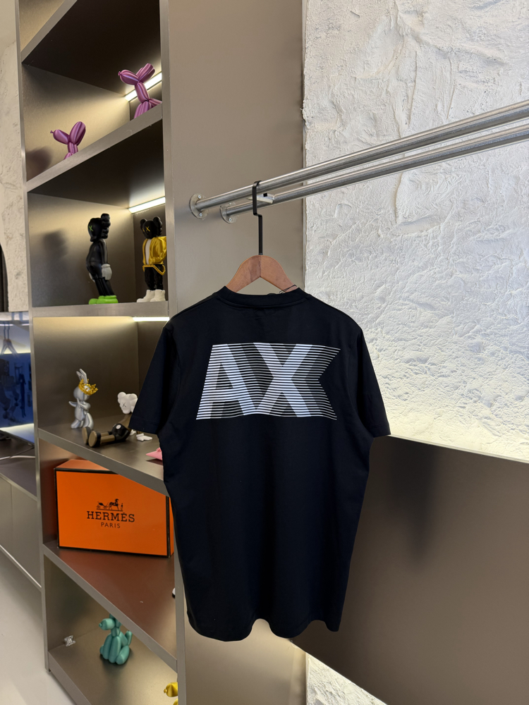 Armani Exchange Logo Appliquéd %100 Cotton Tshirt