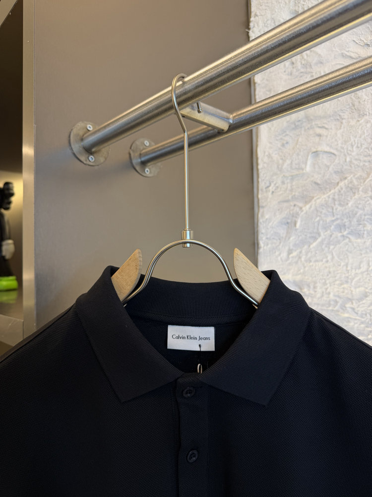 Calvin Klein Logo Appliquéd %100 Cotton Polo Tshirt