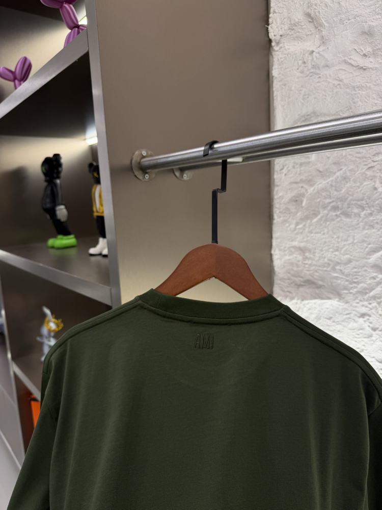 Ami Paris Logo Appliquéd %100 Cotton Tshirt
