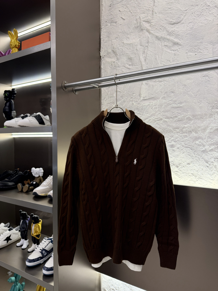 Ralph Lauren %100 Pamuk Örme Half Zip Triko