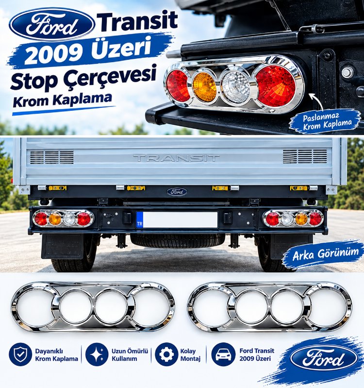 Ford Transit Krom Stop Çerçevesi 2009 Üzeri Kamyonet 

