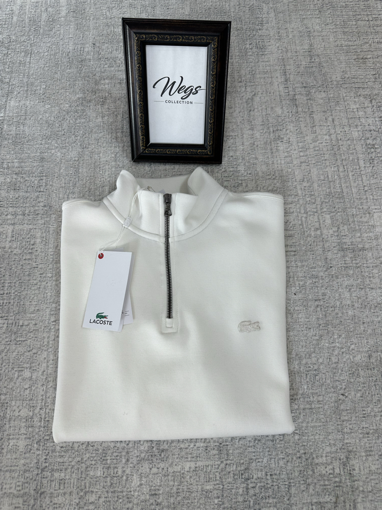 LC PREMIUM KALİTE(A) Detay Fermuar Polo Yaka Tona Ton Beyaz