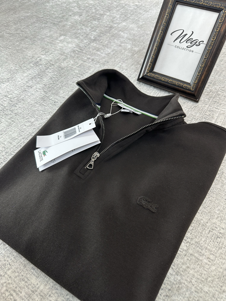LC PREMIUM KALİTE(A) Detay Fermuar Polo Yaka Tona Ton Acı Kahve