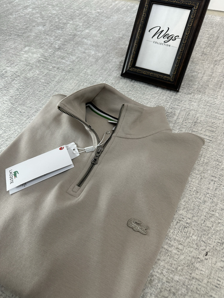 LC PREMIUM KALİTE(A) Detay Fermuar Polo Yaka Tona Ton Bej
