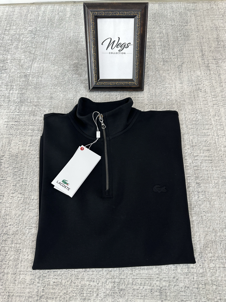 LC PREMIUM KALİTE(A) Detay Fermuar Polo Yaka Tona Ton Siyah