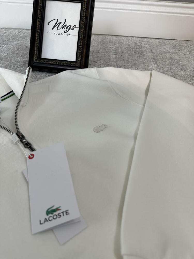 LC PREMIUM KALİTE(A) Detay Fermuar Polo Yaka Tona Ton Beyaz