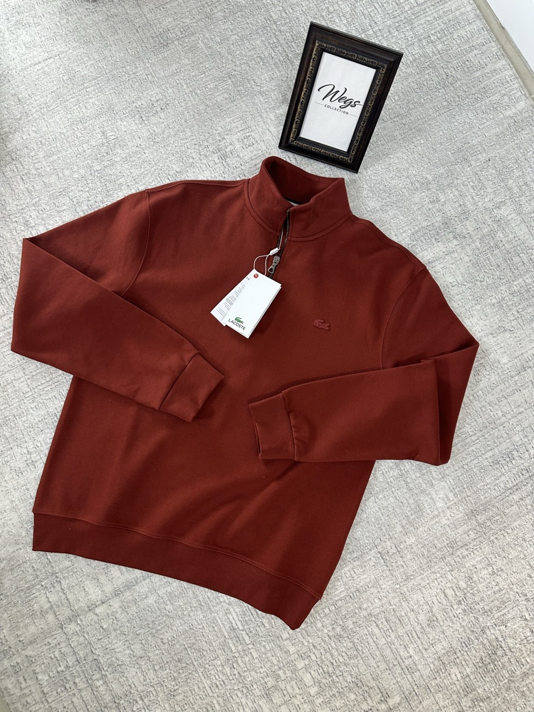 LC PREMIUM KALİTE(A) Detay Fermuar Polo Yaka Tona Ton Koyu Portakal