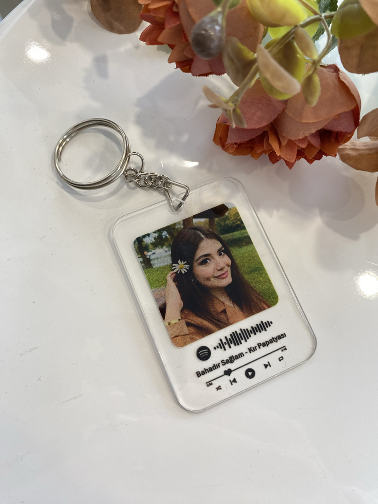 Kişiye Özel Spotify Fotoğraflı Anahtarlık