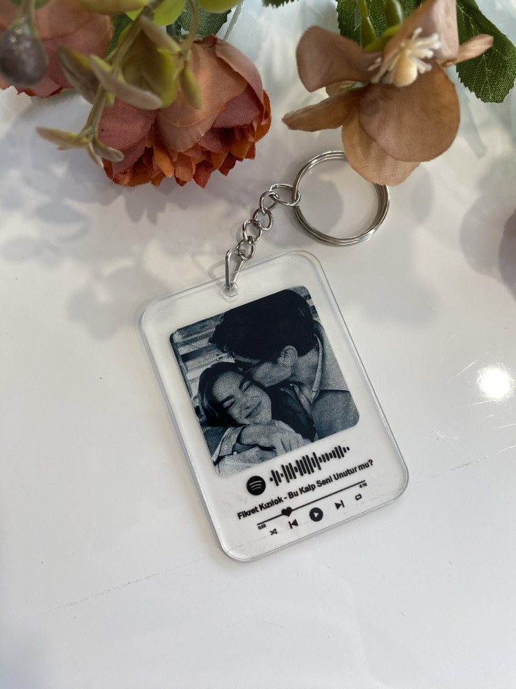 Kişiye Özel Spotify Fotoğraflı Anahtarlık