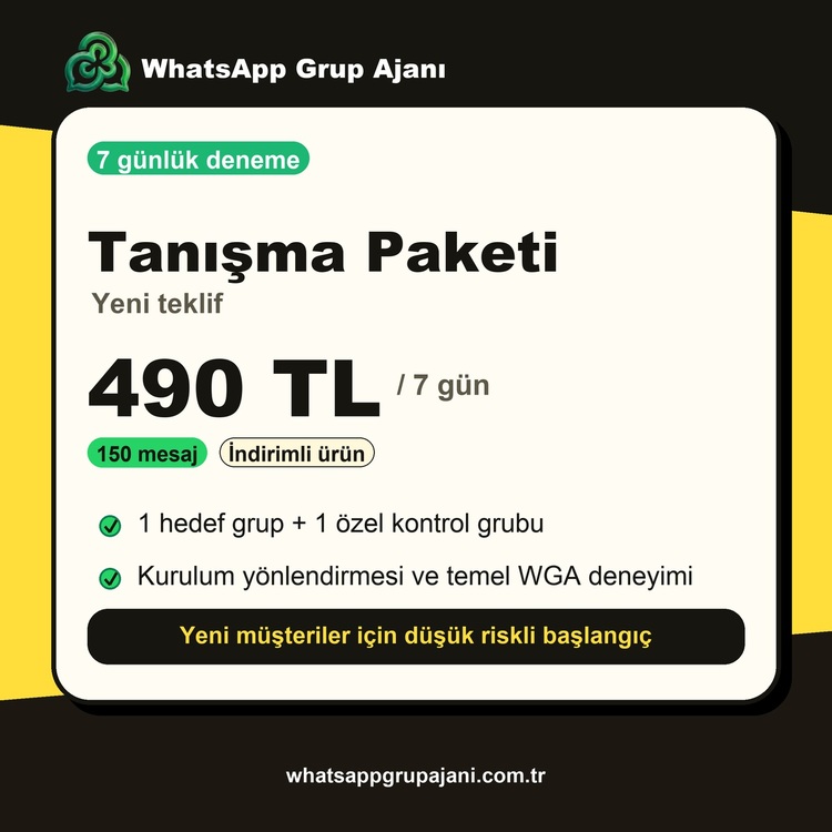 WhatsApp Grup Ajanı - Tanışma Paketi