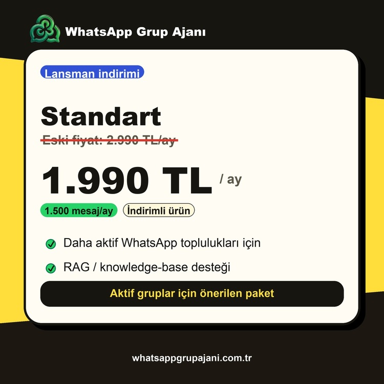 WhatsApp Grup Ajanı - Standart Lansman
