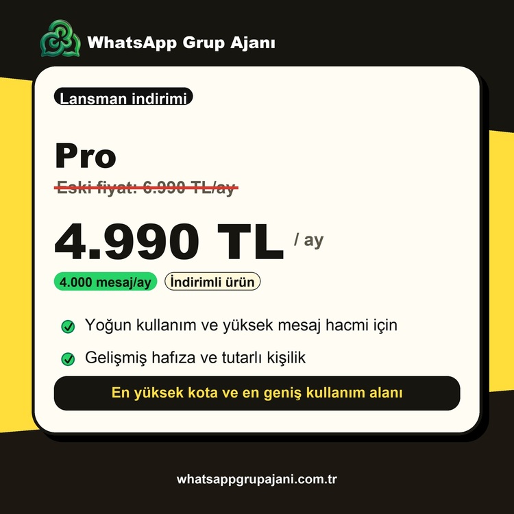 WhatsApp Grup Ajanı - Pro Lansman