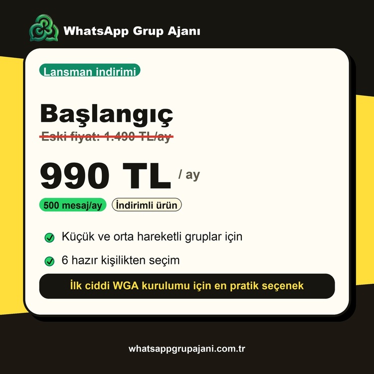 WhatsApp Grup Ajanı - Başlangıç Lansman