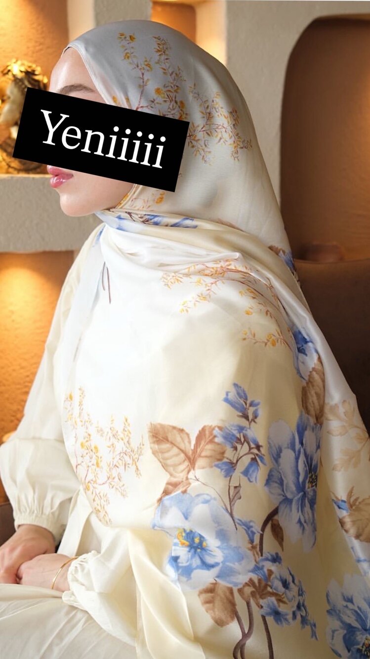 Çiçek Desen Vual İpek Sarı