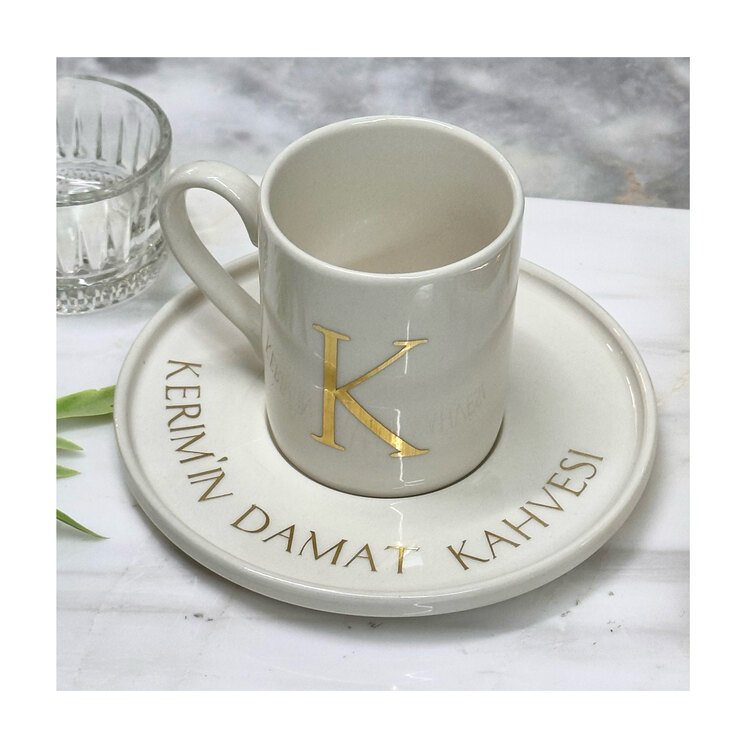 İsim baskılı damat kahvesi