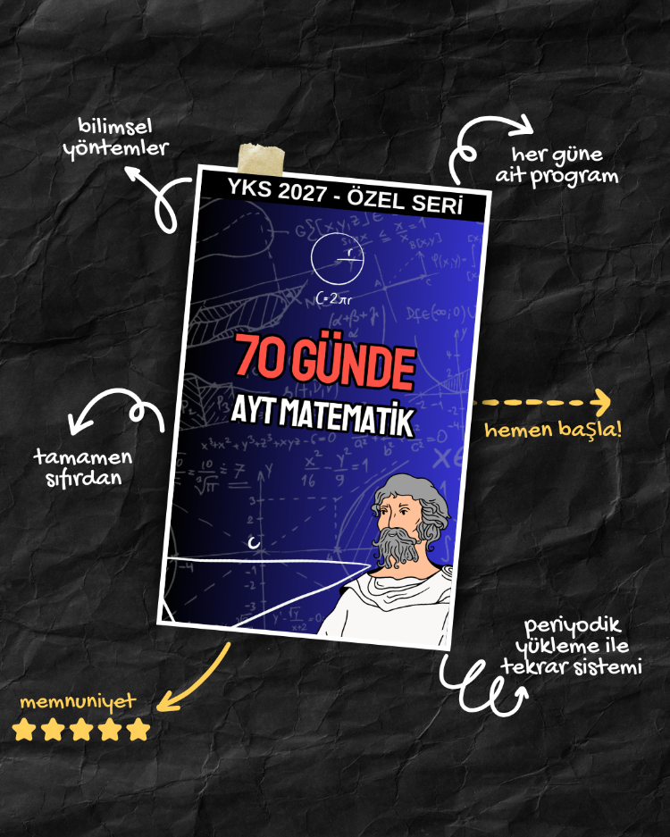 70 Günde AYT Matematik Parçalatan Program (2027)