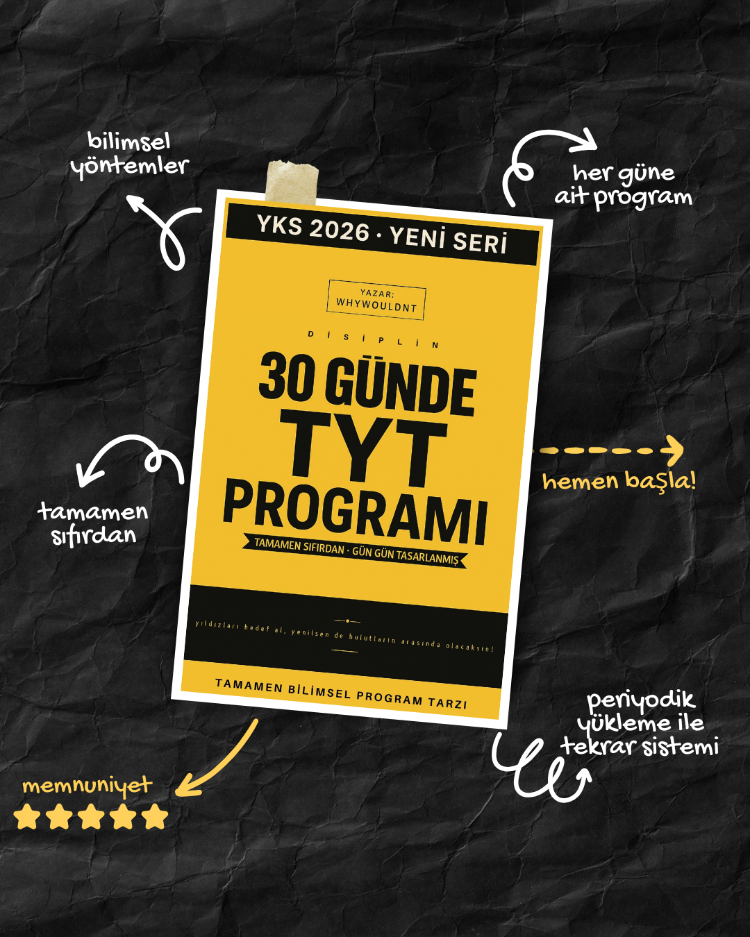 30 Günde TYT PARÇALATAN Program (Özel Seri)