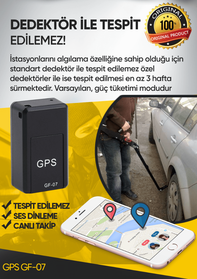 Powermaster GF07 Araç Takip Cihazı (2G Sim Kart İle Çalışır