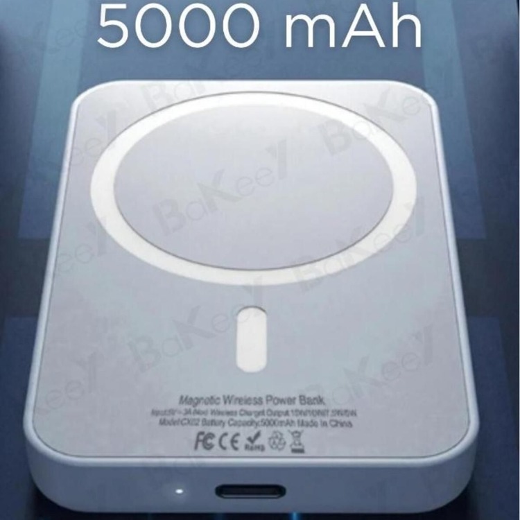 5.000 Mah Magsafe Powerbank Iphone Uyumlu Kablosuz Taşınabilir Magsafe Şarj Alet 500 TL