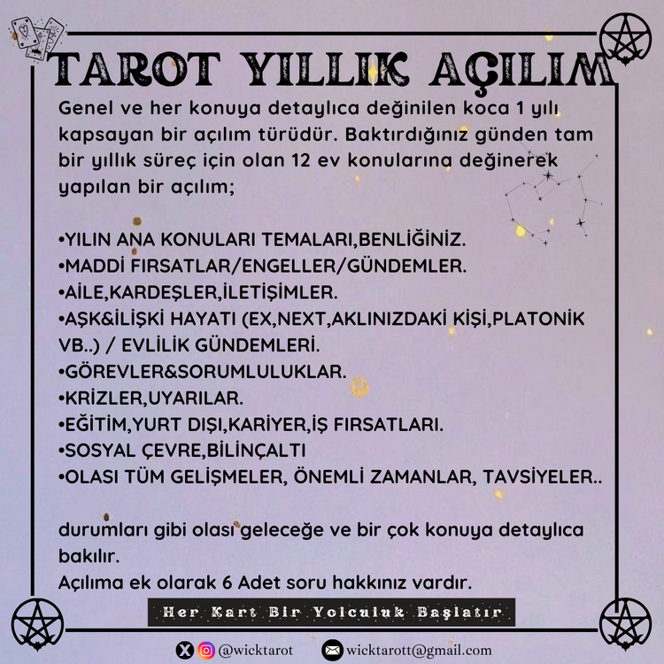 TAROT YILLIK AÇILIM