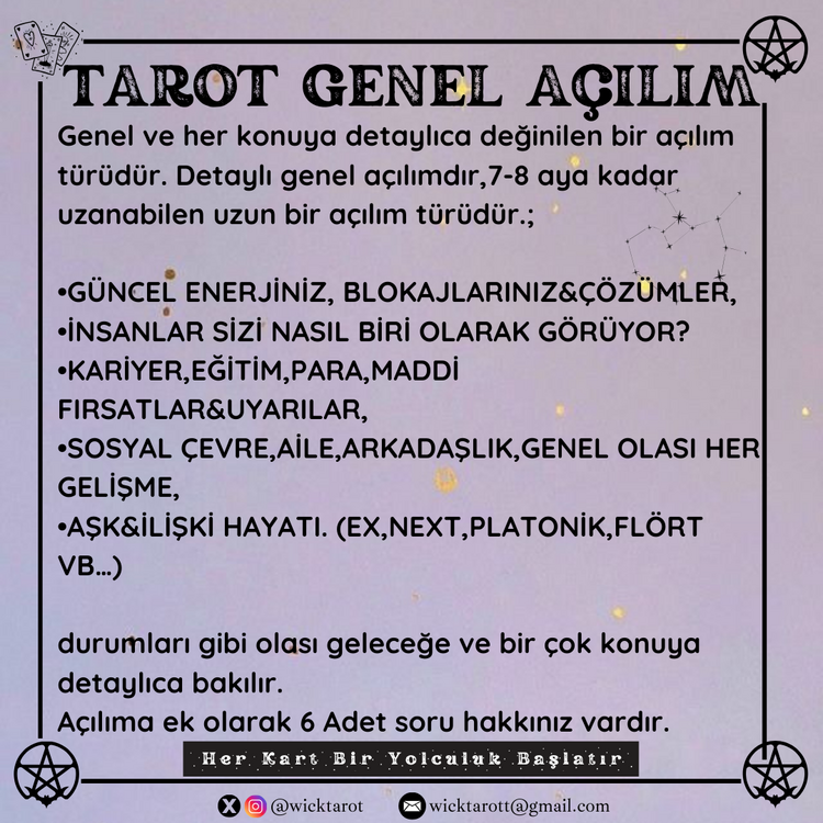 TAROT GENEL AÇILIM