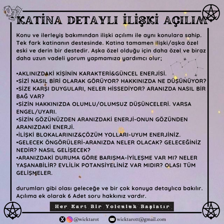 KATİNA DETAYLI İLİŞKİ AÇILIMI