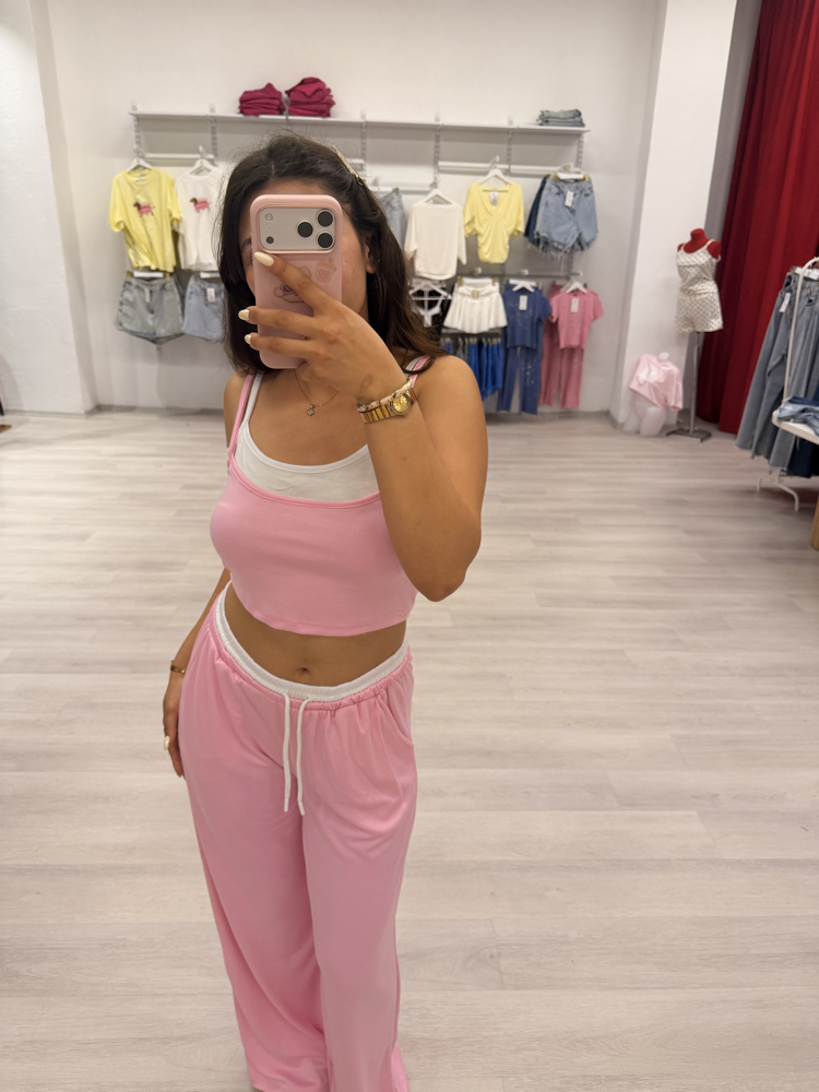 PEMBE BEYAZ İKİLİ TAKIM 