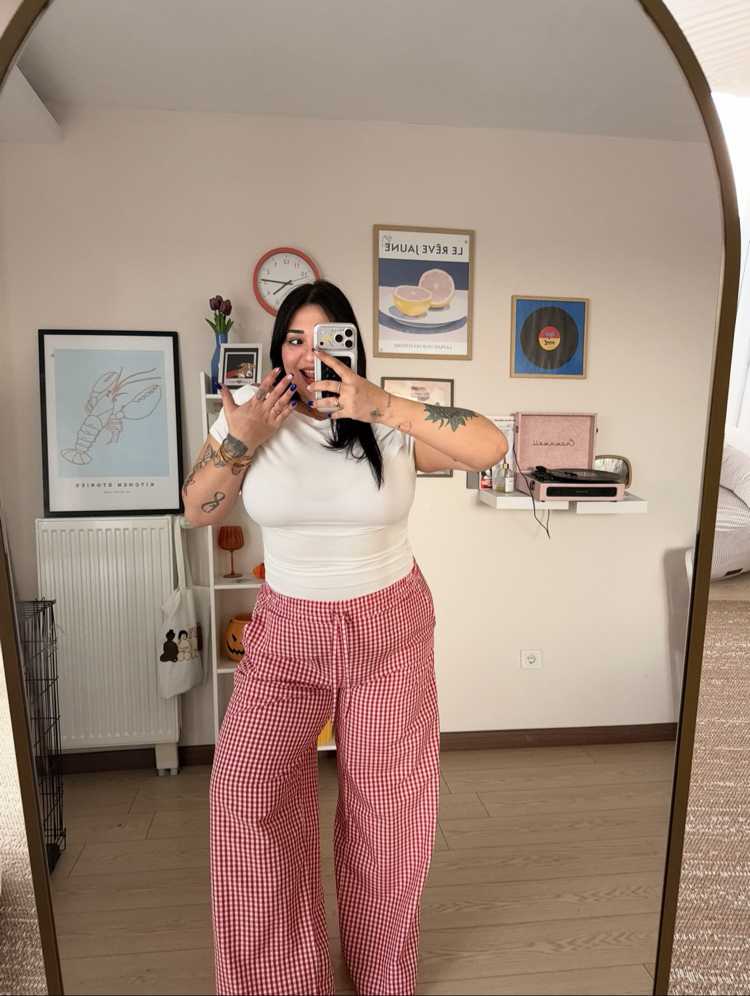 KIRMIZI CHERRY PANTOLON